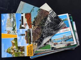 JUGOSZLÁVIA - 100 db MODERN külföldi város képeslap / YUGOSLAVIA - 100 modern town postcards