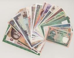 Vegyes, 20db-os külföldi bankjegytétel, nagyrészt klf bankjegyek T:vegyes (főleg UNC,AU)
Mixed, 20p...