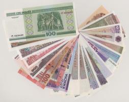 Vegyes, 20db-os külföldi bankjegytétel, nagyrészt klf bankjegyek T:vegyes (főleg UNC,AU)
Mixed, 20p...