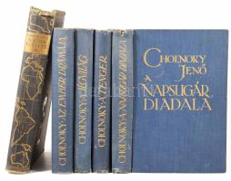 Cholnoky Jenő 5 kötete: A napsugár diadala.; A tenger.; A jégvilág.; Az ember drámája. Bp., 1930-193...