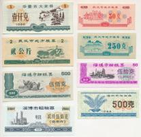Kína 1988-1991. 8db klf rizsjegy T:UNC,AU
China 1988-1991. 8xdiff rice coupon C:UNC,AU