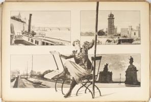 (Prága) Grossstadtluft von Oscar Rex.. Prag, 1893. Carl Bellmann. 4p 30 t (nagy méretű festmény repr...