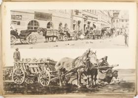 (Prága) Grossstadtluft von Oscar Rex.. Prag, 1893. Carl Bellmann. 4p 30 t (nagy méretű festmény repr...