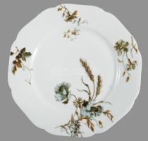 Maison Ragot Á Lille francia virágmintás tál, jelzett, hibátlan, d: 24 cm
