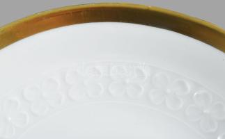 Bavaria plasztikus lóhere mintás 6 személyes pralinékínáló szett, jelzett, d: 12,5-19 cm