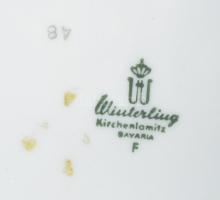 Bavaria plasztikus lóhere mintás 6 személyes pralinékínáló szett, jelzett, d: 12,5-19 cm