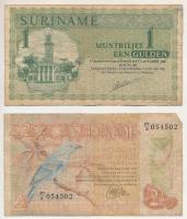 Suriname 1984. 1G + 1985. 2 1/2G T:F pici beszakadás
Suriname 1984. 1 Gulden + 1985. 2 1/2 Gulden C...