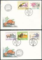 1991 125 éves a Budapesti Állat- és növénykert vágott sor 2 db FDC-n (7.000)