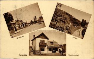 1939 Taracköz, Teresva; utca részlet, gyógyszertár, látkép, vasúti vendéglő. Paulik Ödön kiadása / s...