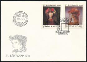 1990 Bélyegnap (63.) - Festmények vágott sor FDC-n (5.000)