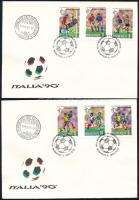 1990 Labdarúgó VB (II.) vágott sor 2 db FDC-n
