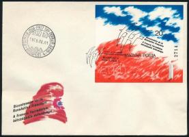 1989 A francia forradalom 200. évfordulója vágott blokk FDC-n