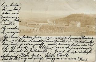 1904 Turjasebes, Turja-Bisztra; látkép, fűrésztelep, fatelep / general view, sawmill, forest industr...