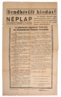 1956 Néplap XIII. évf. 250. sz., 1956. okt. 23., "Rendkívüli kiadás!", benne a debreceni e...