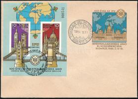 1989 Interparlamentáris Unió (II.) vágott blokk FDC-n