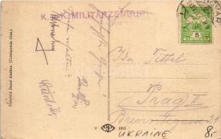 1915 Ungvár, Uzshorod, Uzhhorod, Uzhorod; Cs. és kir. gyalogsági laktanya. Steinfeld Dezső kiadása /...