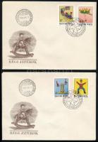 1988 Ifjúságért (XII.) - Régi játékok vágott sor 2 db FDC-n