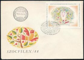 1988 Szocfilex vágott blokk FDC-n