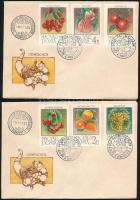 1986 Gyümölcsök (II.) vágott sor 2 db FDC-n (5.000)