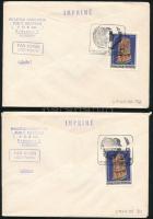 1985 Nemzetközi Ifjúsági év vágott sor 2 db ajánlott FDC-n