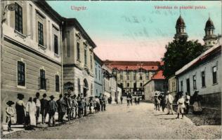 1915 Ungvár, Uzshorod, Uzhhorod, Uzhorod; Városháza, Püspöki palota. Székely és Illés kiadása / town...