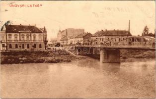 1915 Ungvár, Uzshorod, Uzhhorod, Uzhorod; látkép, híd. Székely és Illés kiadása / view, bridge (EK)