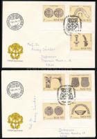 1984 Honfoglaló magyarok művészete vágott sor 2 db FDC-n