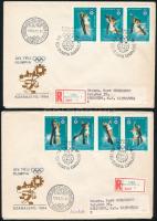 1983 Téli Olimpia (VII.) - Szarajevó vágott sor 2 db ajánlott FDC-n