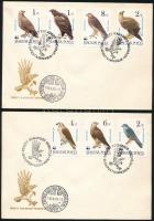 1983 Madarak (X.) - Ragadozó madarak vágott sor 2 db FDC-n (6.000)
