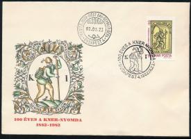 1982 Kner Nyomda vágott bélyeg FDC-n