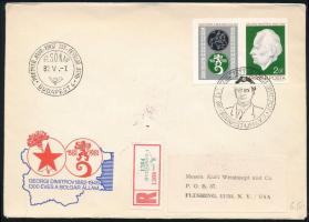 1982 Dimitrov (II.) vágott bélyeg ajánlott FDC-n
