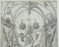 Orosz István (1951-): A Bolondok Hajója XLIV. Rézkarc, papír, jelzett és számozott (61/150) a paszpa...