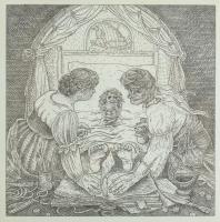 Orosz István (1951-): A Bolondok Hajója XXXIX. Rézkarc, papír, jelzett és számozott (64/150) a paszp...