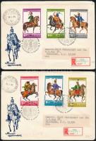 1978 Magyar huszárok vágott sor 2 db ajánlott FDC-n