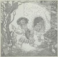 Orosz István (1951-): A Bolondok Hajója XXXV. Rézkarc, papír, jelzett és számozott (61/150) a paszpa...