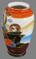 Japán festett vékonyporcelán váza, hibátlan, m: 13 cm