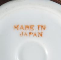 Japán festett vékonyporcelán váza, hibátlan, m: 13 cm