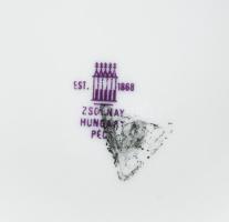 Zsolnay szószos edény és cukortartó, jelzett, hibátlan