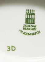 Zsolnay szószos edény és cukortartó, jelzett, hibátlan
