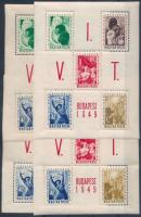 1949 VIT I. 4 db blokk (36.000) (az egyik saroktöréssel / corner fold)