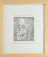 Orosz István (1951-): A Bolondok Hajója XXXVI. Rézkarc, papír, jelzett és számozott (64/150) a paszp...