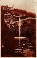 1930 Budapest I. Szent Gellért szobor park részlettel, szökőkút. Erdélyi photo (Rb)