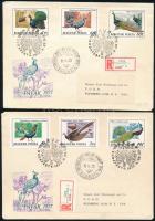 1977 Pávák vágott sor 2 db ajánlott FDC-n (6.000)