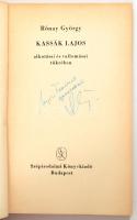 Rónay György: Kassák Lajos alkotásai és vallomásai tükrében. A szerző, Rónay György (1913-1978) Józs...