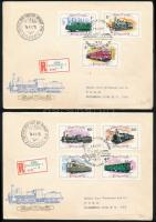 1976 100 éves a Győr-Soproni Vasút vágott sor 2 db ajánlott FDC-n (6.000)