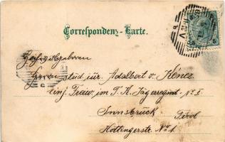 1902 Wien, Vienna, Bécs; K. k. Hofoper / opera house, Art Nouveau, litho with coat of arms (small te...