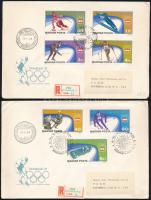 1975 Téli Olimpia (V.) - Innsbruck vágott sor 2 db ajánlott FDC-n