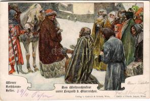 1898 Wien, Vienna, Bécs; Wiener Rathaus-Keller. Das Wehnachtsfest unter Leopold d. Glorreichen. Verl...