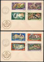 1971 Vadászati világkiállítás vágott sor 2 db FDC-n