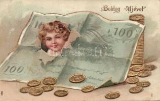 New Year money  Emb. litho (fl)